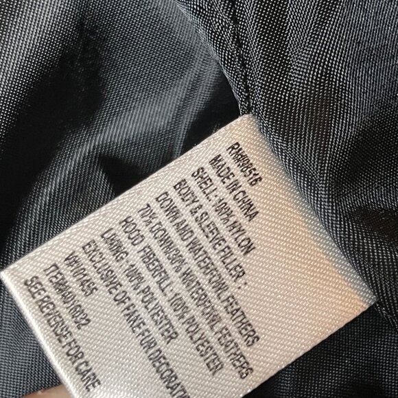 Coldwater Creek M Black Down Puffer Winter Coat Jacket Long Packable Outerwear - Picture 8 of 10